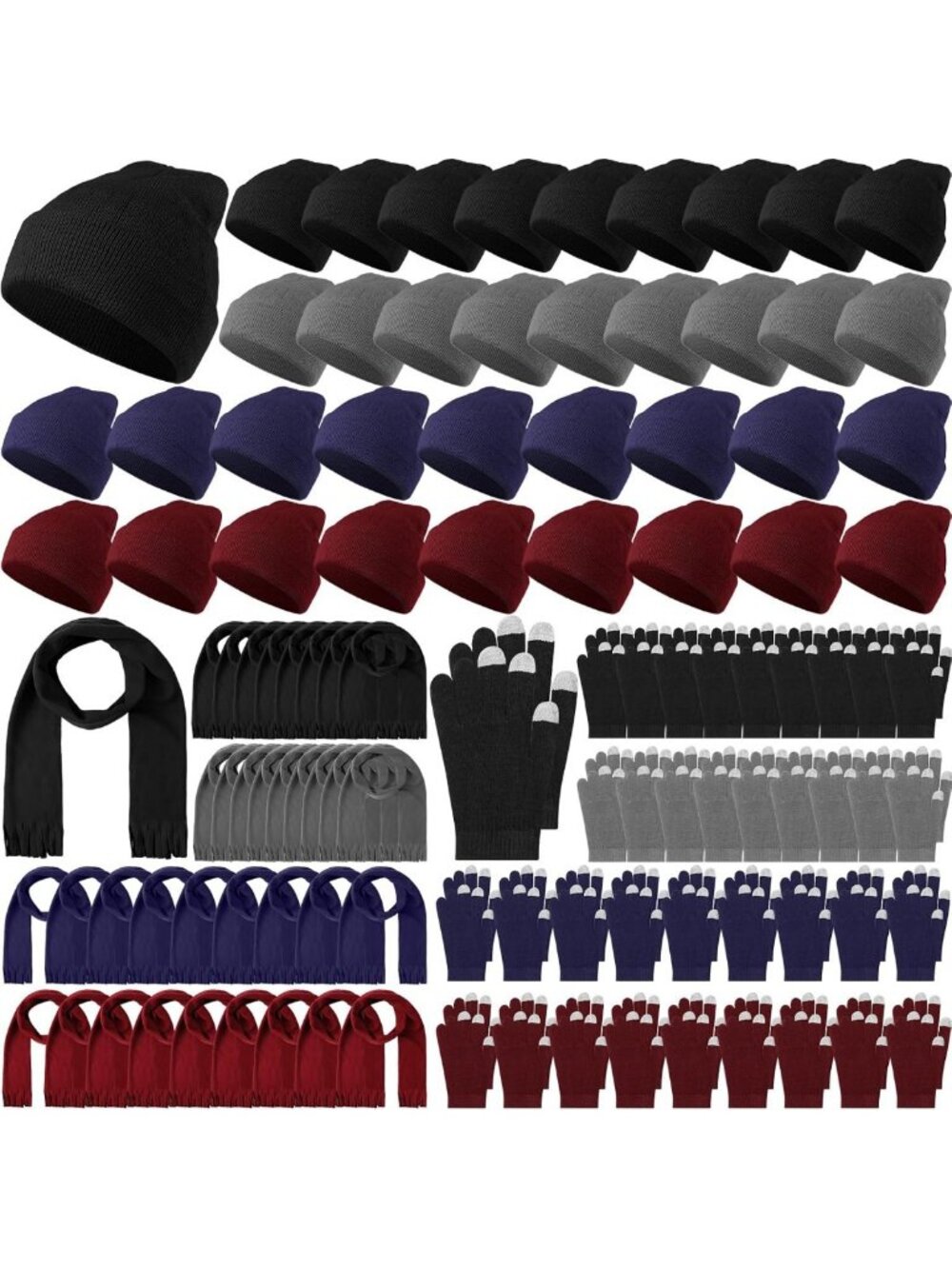 Cozy Winter Hat, Scarf & Gloves Set for Adults - Warm Accessories for Cold